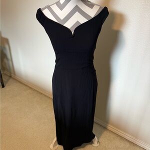 Reformation Black Cassius Midi Dress